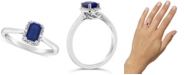 Macy's Sapphire (5/8 ct. t.w.) and Diamond Accent Ring in Sterling Silver (Also in Ruby)